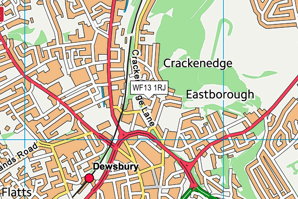 WF13 1RJ map - OS VectorMap District (Ordnance Survey) WF13 1RJ map - OS VectorMap District (Ordnance Survey)