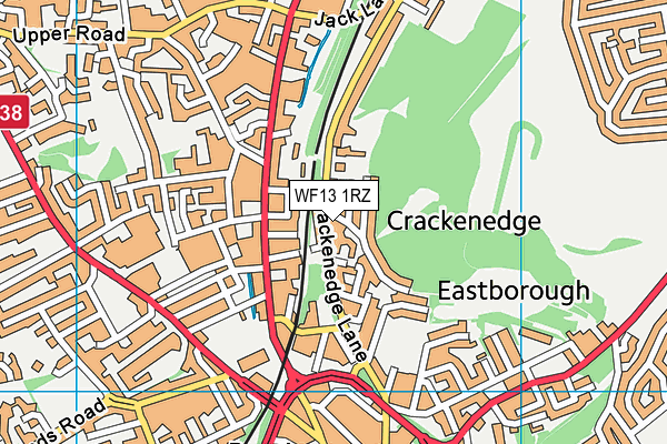 WF13 1RZ map - OS VectorMap District (Ordnance Survey) WF13 1RZ map - OS VectorMap District (Ordnance Survey)