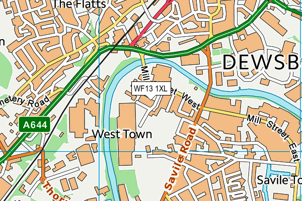 WF13 1XL map - OS VectorMap District (Ordnance Survey) WF13 1XL map - OS VectorMap District (Ordnance Survey)