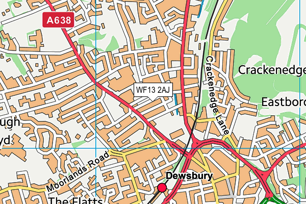 WF13 2AJ map - OS VectorMap District (Ordnance Survey) WF13 2AJ map - OS VectorMap District (Ordnance Survey)