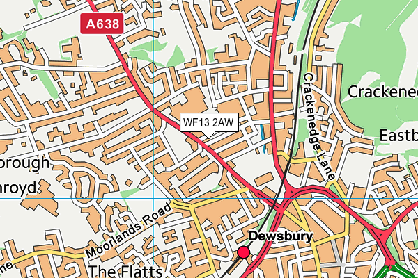 WF13 2AW map - OS VectorMap District (Ordnance Survey) WF13 2AW map - OS VectorMap District (Ordnance Survey)