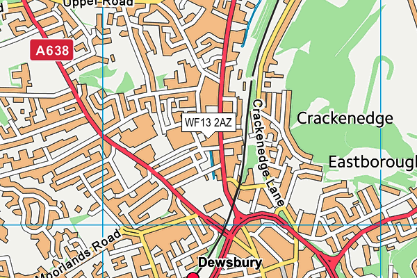 WF13 2AZ map - OS VectorMap District (Ordnance Survey) WF13 2AZ map - OS VectorMap District (Ordnance Survey)