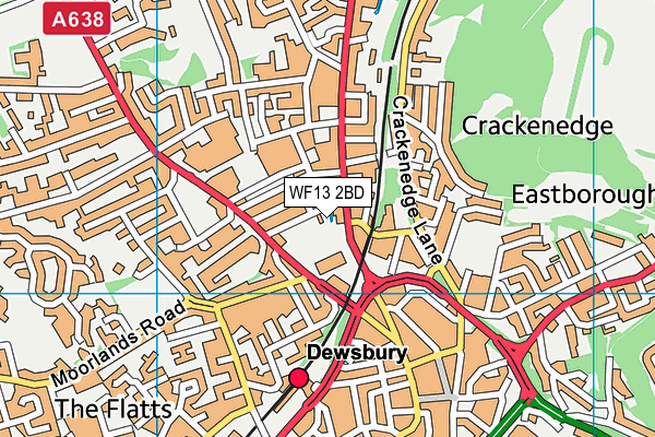 WF13 2BD map - OS VectorMap District (Ordnance Survey) WF13 2BD map - OS VectorMap District (Ordnance Survey)