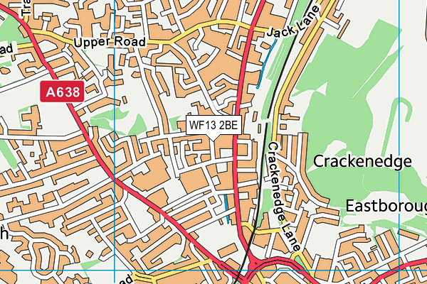 WF13 2BE map - OS VectorMap District (Ordnance Survey) WF13 2BE map - OS VectorMap District (Ordnance Survey)