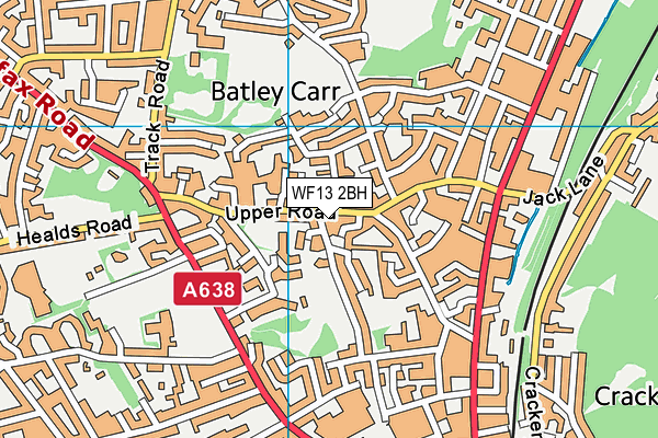 WF13 2BH map - OS VectorMap District (Ordnance Survey) WF13 2BH map - OS VectorMap District (Ordnance Survey)