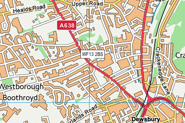 WF13 2BS map - OS VectorMap District (Ordnance Survey) WF13 2BS map - OS VectorMap District (Ordnance Survey)