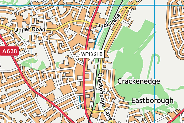 WF13 2HB map - OS VectorMap District (Ordnance Survey) WF13 2HB map - OS VectorMap District (Ordnance Survey)