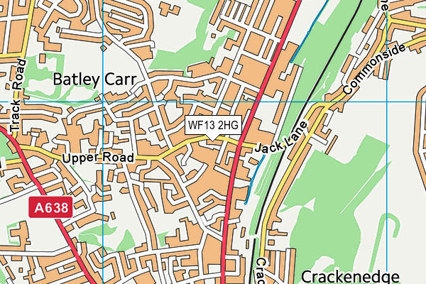 WF13 2HG map - OS VectorMap District (Ordnance Survey) WF13 2HG map - OS VectorMap District (Ordnance Survey)