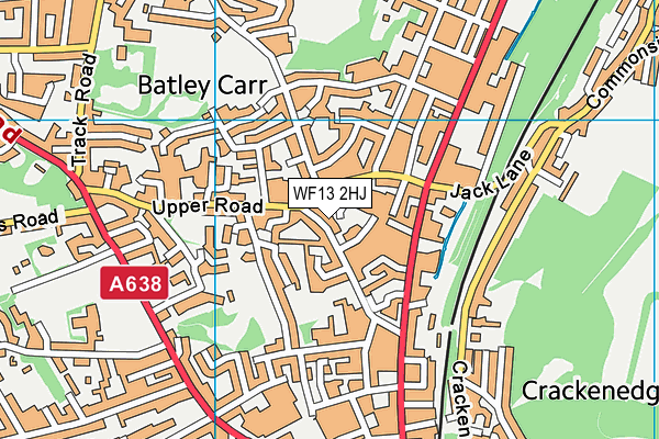 WF13 2HJ map - OS VectorMap District (Ordnance Survey) WF13 2HJ map - OS VectorMap District (Ordnance Survey)