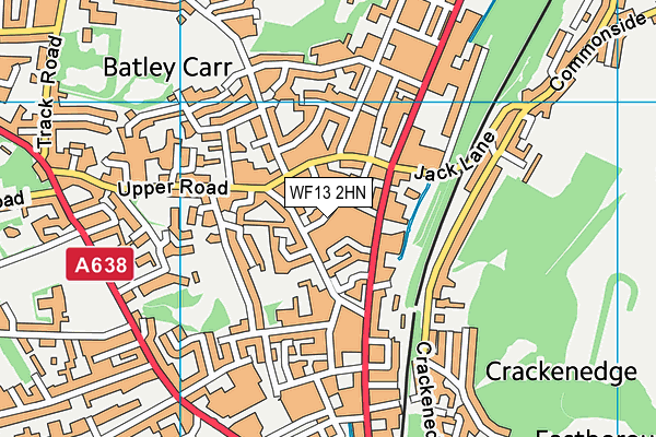 WF13 2HN map - OS VectorMap District (Ordnance Survey) WF13 2HN map - OS VectorMap District (Ordnance Survey)