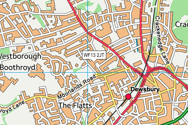 WF13 2JT map - OS VectorMap District (Ordnance Survey) WF13 2JT map - OS VectorMap District (Ordnance Survey)