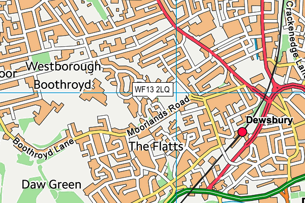 WF13 2LQ map - OS VectorMap District (Ordnance Survey) WF13 2LQ map - OS VectorMap District (Ordnance Survey)