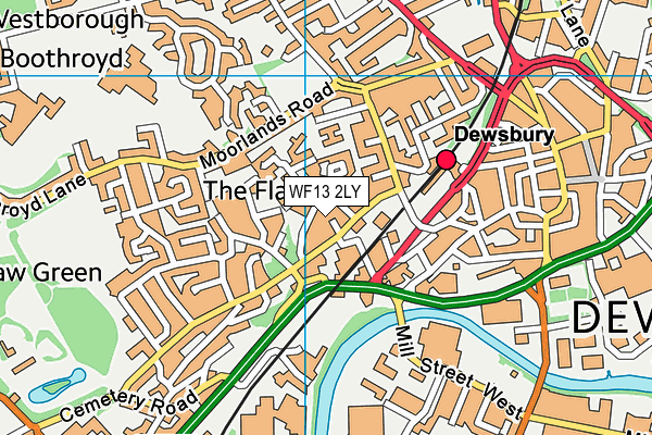 WF13 2LY map - OS VectorMap District (Ordnance Survey) WF13 2LY map - OS VectorMap District (Ordnance Survey)