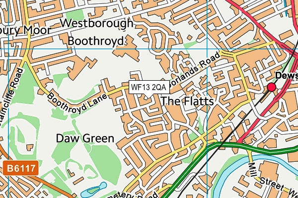 WF13 2QA map - OS VectorMap District (Ordnance Survey) WF13 2QA map - OS VectorMap District (Ordnance Survey)