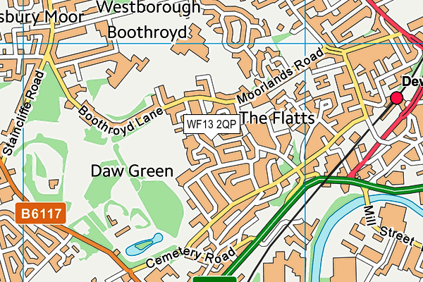 WF13 2QP map - OS VectorMap District (Ordnance Survey) WF13 2QP map - OS VectorMap District (Ordnance Survey)