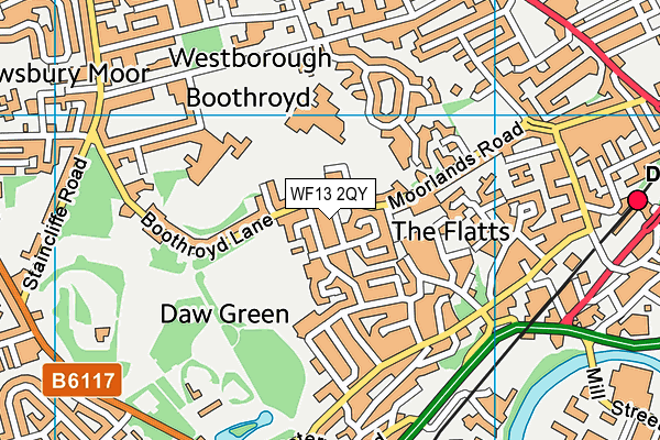 WF13 2QY map - OS VectorMap District (Ordnance Survey) WF13 2QY map - OS VectorMap District (Ordnance Survey)