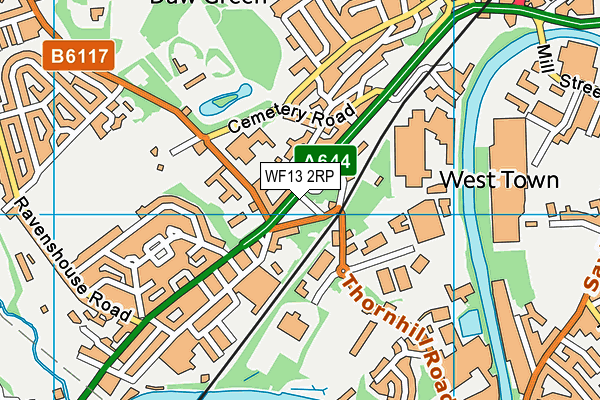 WF13 2RP map - OS VectorMap District (Ordnance Survey) WF13 2RP map - OS VectorMap District (Ordnance Survey)