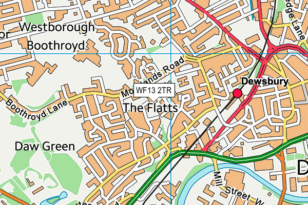 WF13 2TR map - OS VectorMap District (Ordnance Survey) WF13 2TR map - OS VectorMap District (Ordnance Survey)