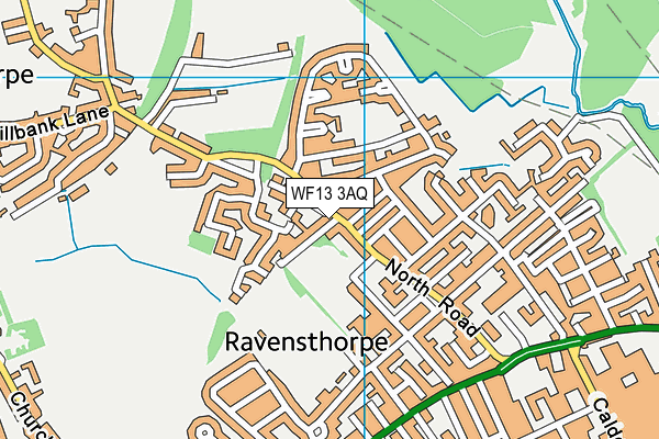 WF13 3AQ map - OS VectorMap District (Ordnance Survey) WF13 3AQ map - OS VectorMap District (Ordnance Survey)