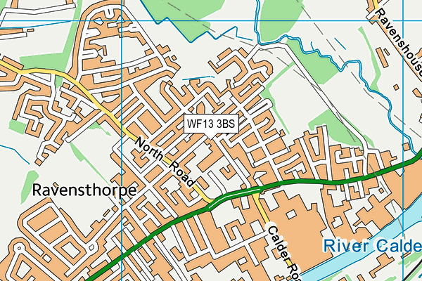 WF13 3BS map - OS VectorMap District (Ordnance Survey) WF13 3BS map - OS VectorMap District (Ordnance Survey)