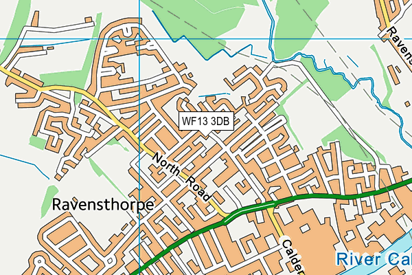 WF13 3DB map - OS VectorMap District (Ordnance Survey) WF13 3DB map - OS VectorMap District (Ordnance Survey)