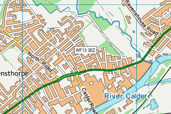 WF13 3EZ map - OS VectorMap District (Ordnance Survey) WF13 3EZ map - OS VectorMap District (Ordnance Survey)