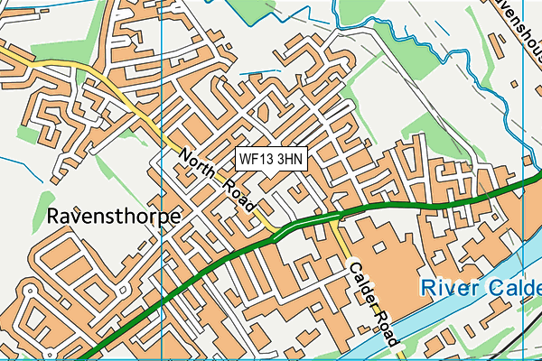 WF13 3HN map - OS VectorMap District (Ordnance Survey) WF13 3HN map - OS VectorMap District (Ordnance Survey)