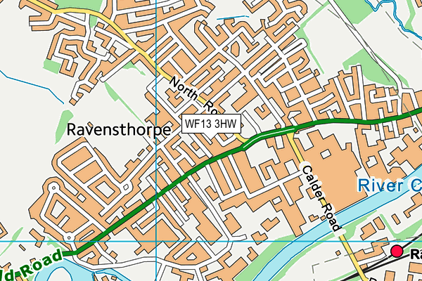 WF13 3HW map - OS VectorMap District (Ordnance Survey) WF13 3HW map - OS VectorMap District (Ordnance Survey)