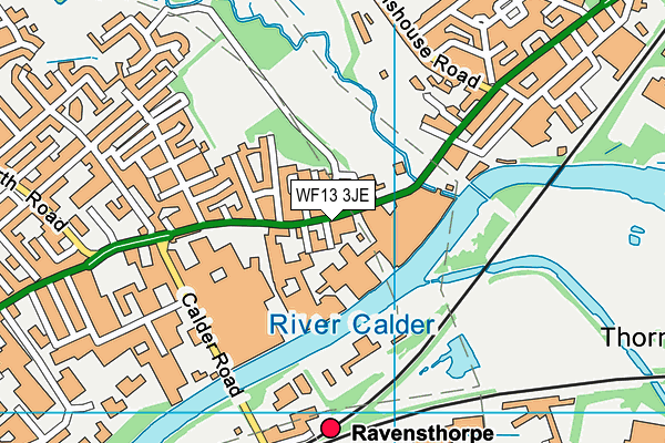 WF13 3JE map - OS VectorMap District (Ordnance Survey) WF13 3JE map - OS VectorMap District (Ordnance Survey)