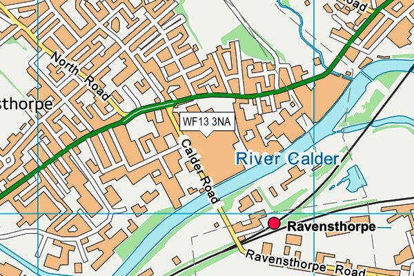 WF13 3NA map - OS VectorMap District (Ordnance Survey)