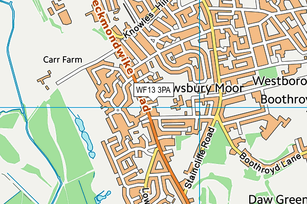 WF13 3PA map - OS VectorMap District (Ordnance Survey) WF13 3PA map - OS VectorMap District (Ordnance Survey)