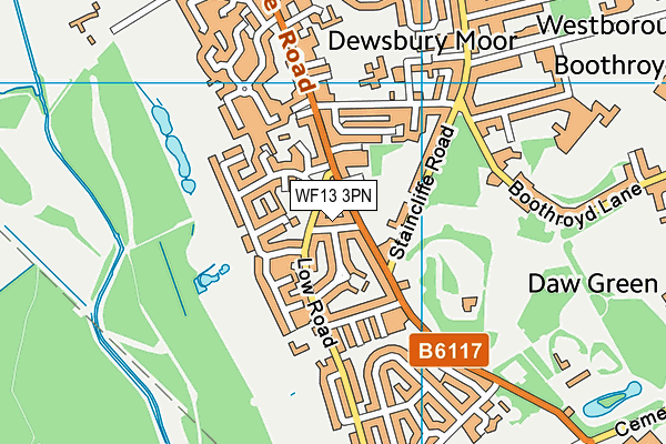 WF13 3PN map - OS VectorMap District (Ordnance Survey) WF13 3PN map - OS VectorMap District (Ordnance Survey)