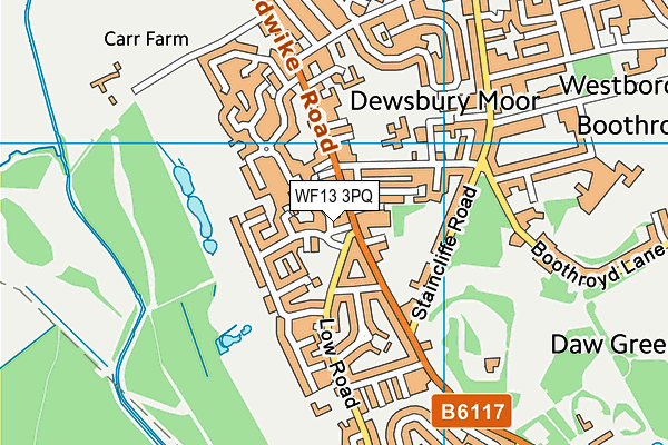 WF13 3PQ map - OS VectorMap District (Ordnance Survey) WF13 3PQ map - OS VectorMap District (Ordnance Survey)