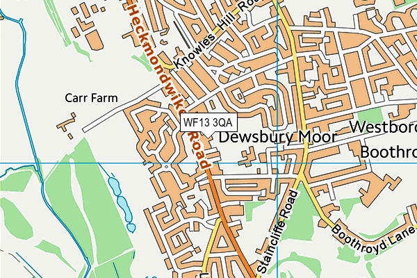 WF13 3QA map - OS VectorMap District (Ordnance Survey) WF13 3QA map - OS VectorMap District (Ordnance Survey)