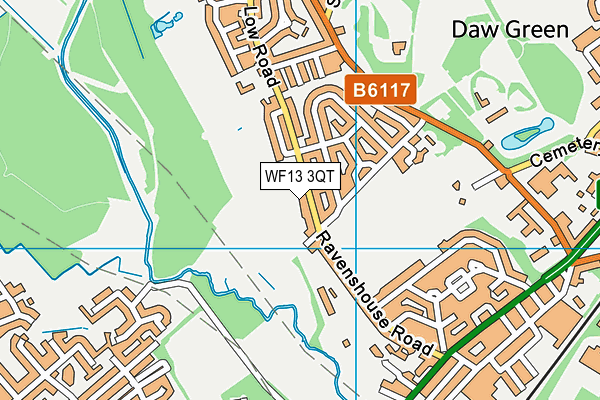 WF13 3QT map - OS VectorMap District (Ordnance Survey) WF13 3QT map - OS VectorMap District (Ordnance Survey)