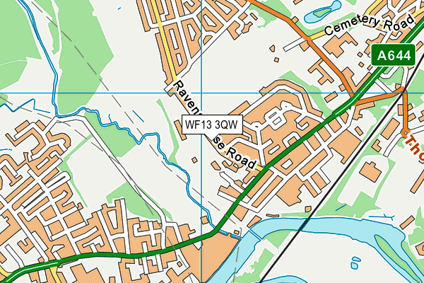 WF13 3QW map - OS VectorMap District (Ordnance Survey) WF13 3QW map - OS VectorMap District (Ordnance Survey)