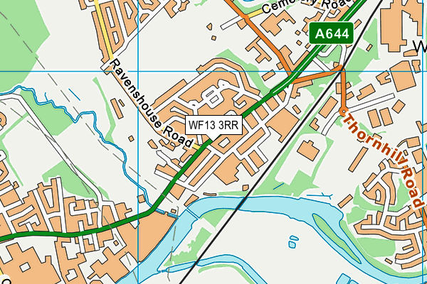 WF13 3RR map - OS VectorMap District (Ordnance Survey) WF13 3RR map - OS VectorMap District (Ordnance Survey)