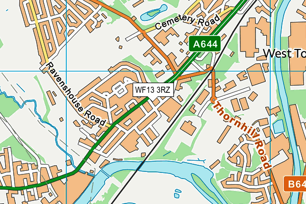 WF13 3RZ map - OS VectorMap District (Ordnance Survey) WF13 3RZ map - OS VectorMap District (Ordnance Survey)