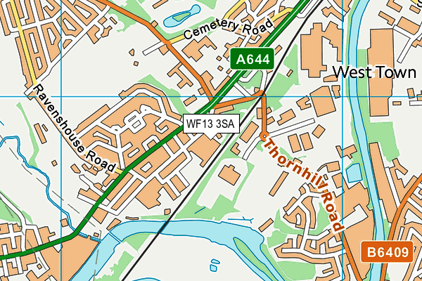 WF13 3SA map - OS VectorMap District (Ordnance Survey) WF13 3SA map - OS VectorMap District (Ordnance Survey)
