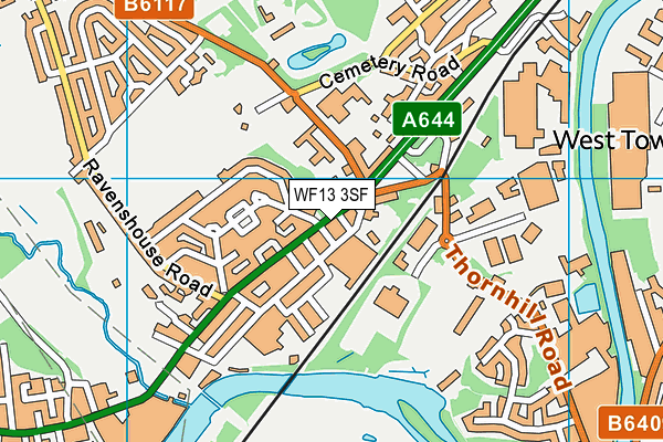 WF13 3SF map - OS VectorMap District (Ordnance Survey) WF13 3SF map - OS VectorMap District (Ordnance Survey)