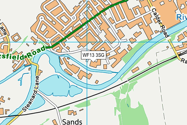 WF13 3SG map - OS VectorMap District (Ordnance Survey) WF13 3SG map - OS VectorMap District (Ordnance Survey)