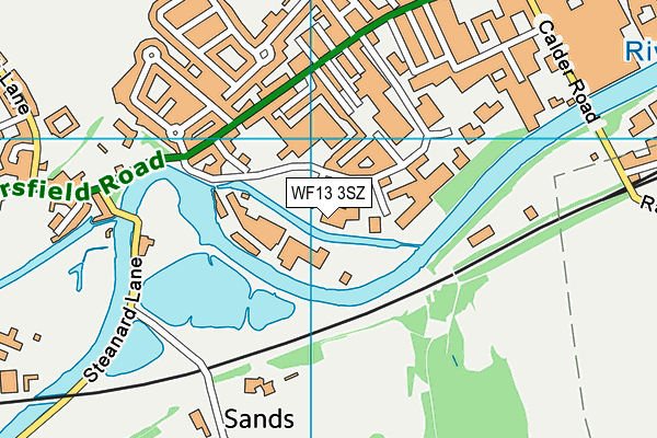 WF13 3SZ map - OS VectorMap District (Ordnance Survey) WF13 3SZ map - OS VectorMap District (Ordnance Survey)