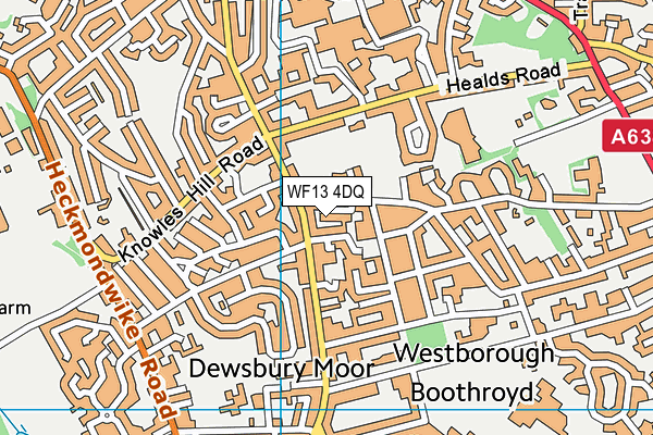 WF13 4DQ map - OS VectorMap District (Ordnance Survey) WF13 4DQ map - OS VectorMap District (Ordnance Survey)