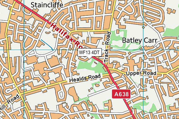 WF13 4DT map - OS VectorMap District (Ordnance Survey) WF13 4DT map - OS VectorMap District (Ordnance Survey)