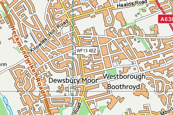 WF13 4EZ map - OS VectorMap District (Ordnance Survey) WF13 4EZ map - OS VectorMap District (Ordnance Survey)