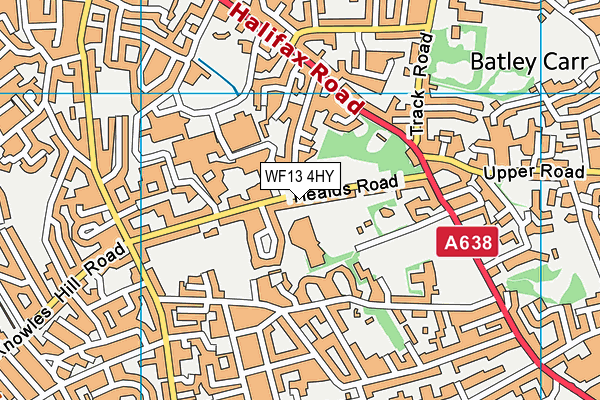 WF13 4HY map - OS VectorMap District (Ordnance Survey) WF13 4HY map - OS VectorMap District (Ordnance Survey)