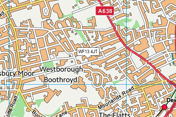 WF13 4JT map - OS VectorMap District (Ordnance Survey) WF13 4JT map - OS VectorMap District (Ordnance Survey)