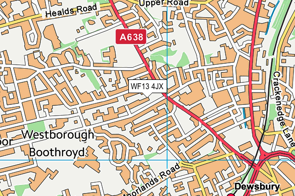WF13 4JX map - OS VectorMap District (Ordnance Survey) WF13 4JX map - OS VectorMap District (Ordnance Survey)