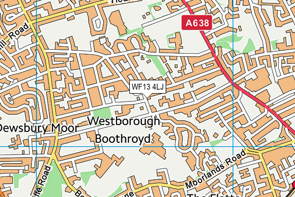 WF13 4LJ map - OS VectorMap District (Ordnance Survey) WF13 4LJ map - OS VectorMap District (Ordnance Survey)