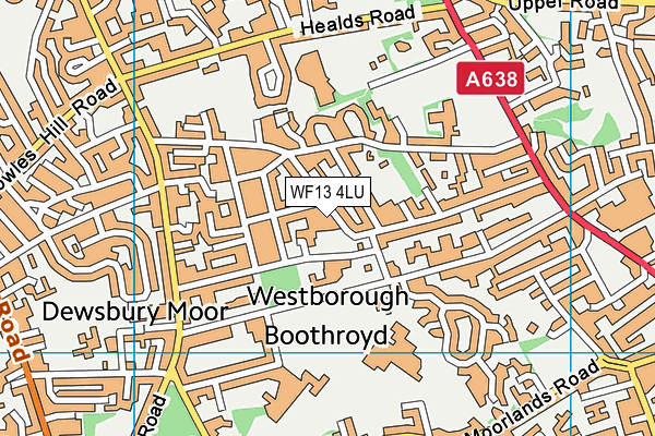 WF13 4LU map - OS VectorMap District (Ordnance Survey) WF13 4LU map - OS VectorMap District (Ordnance Survey)